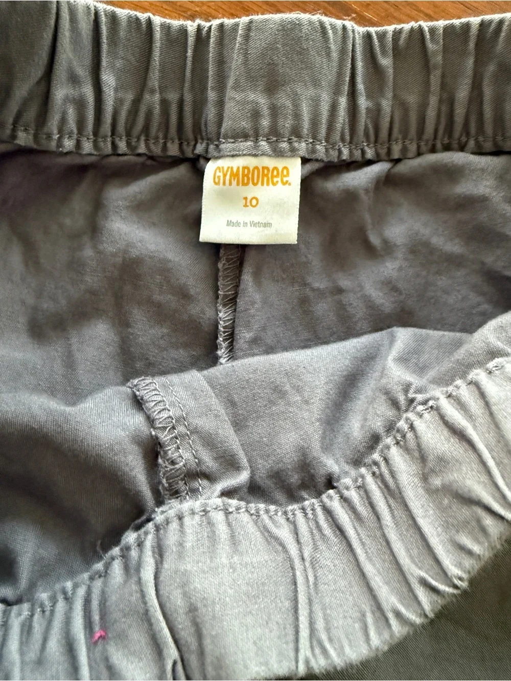 Girls Gymboree Gray Athletic Shorts with Pink Drawcord kids size 10